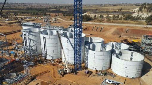 An image of a steel structure in construction 