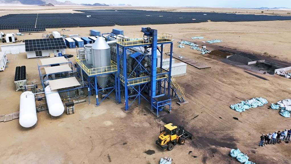Hydrogen rotary kiln in Namibia.