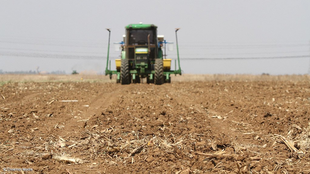 Farming equipment in a field