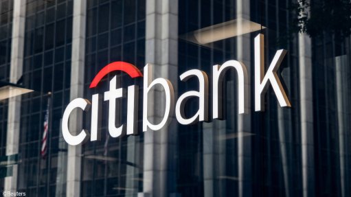 The Citibank logo on an office building