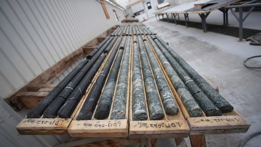 Vanadium drill core at Lac Doré in Québec