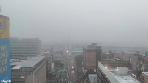 Buildings in the Johannesburg CBD on a cloudy day
