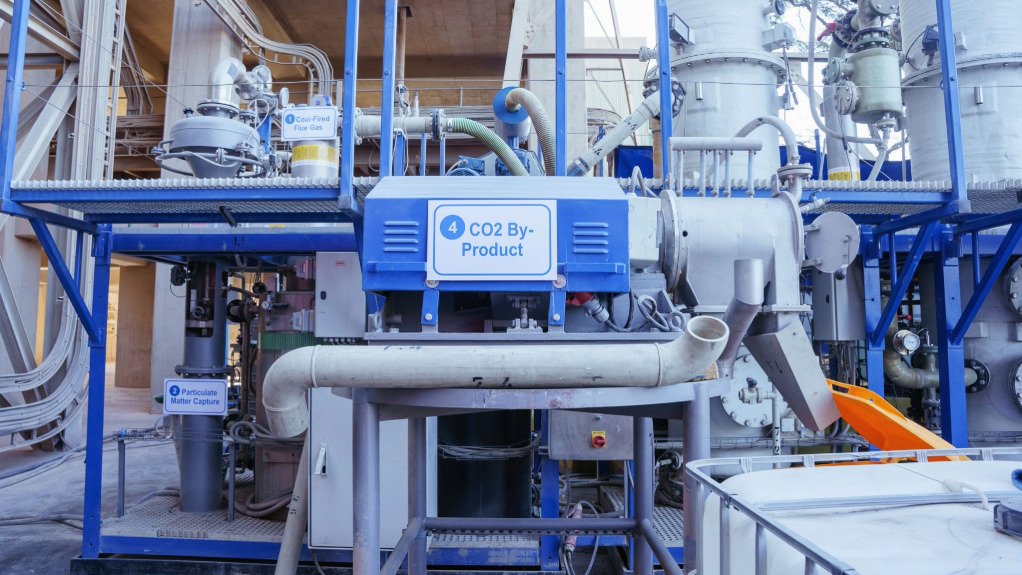A carbon capture test plant