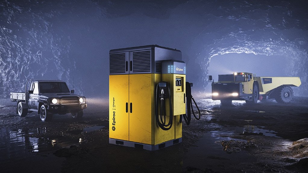 Image of the Epiroc charging solution