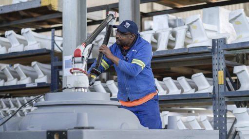 Image of a technician working on a product manufacturing at Weir Heavy Bay Foundry