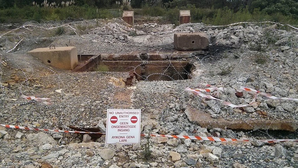 An illegal mine