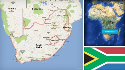 Map/flag – South Africa
