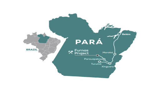 Location map of the Furnas project