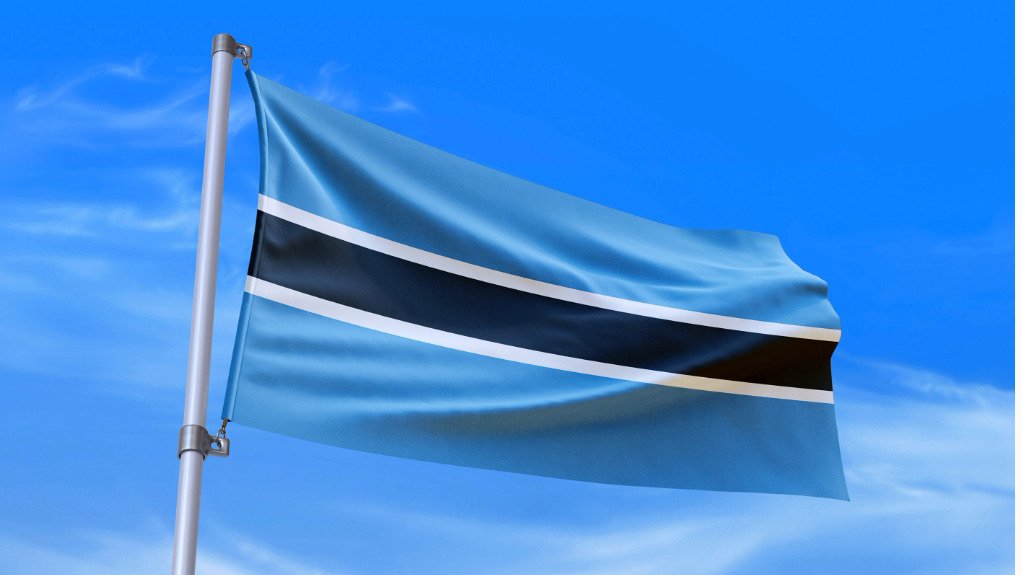 The above image depicts the flag of Botswana 