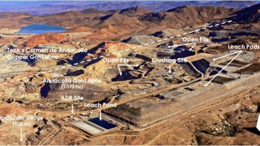 Andacollo Oro mine schematic