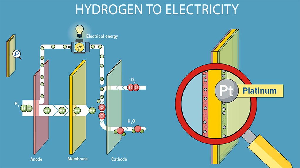 Platinum cathode needed in converting hydrogen to electricity.