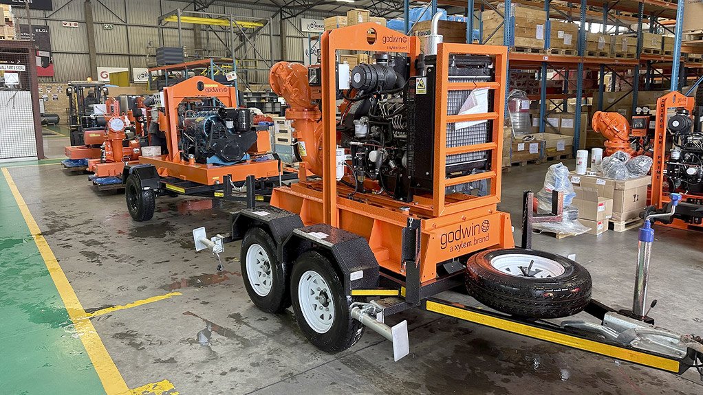 Image of pumps on a mobile trailer