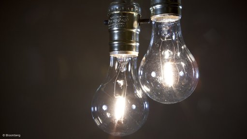 Lit lightbulbs