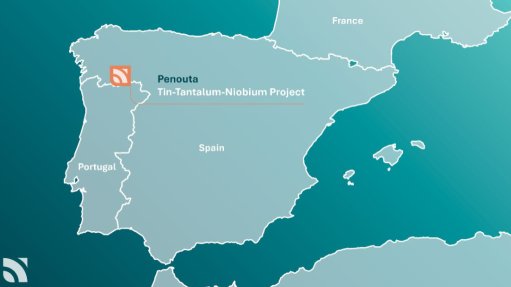 A map showing the location of the Penouta mine