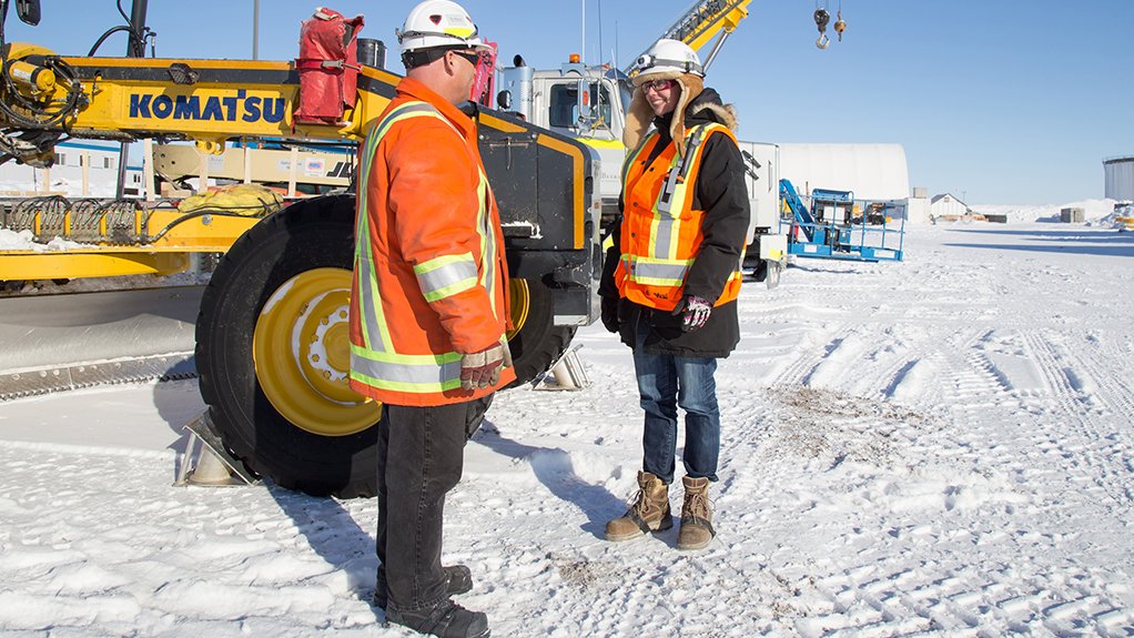 Employees before conducting a workplace inspection at Gahcho Kué mine, Canada, ensuring safety and operational excellence

