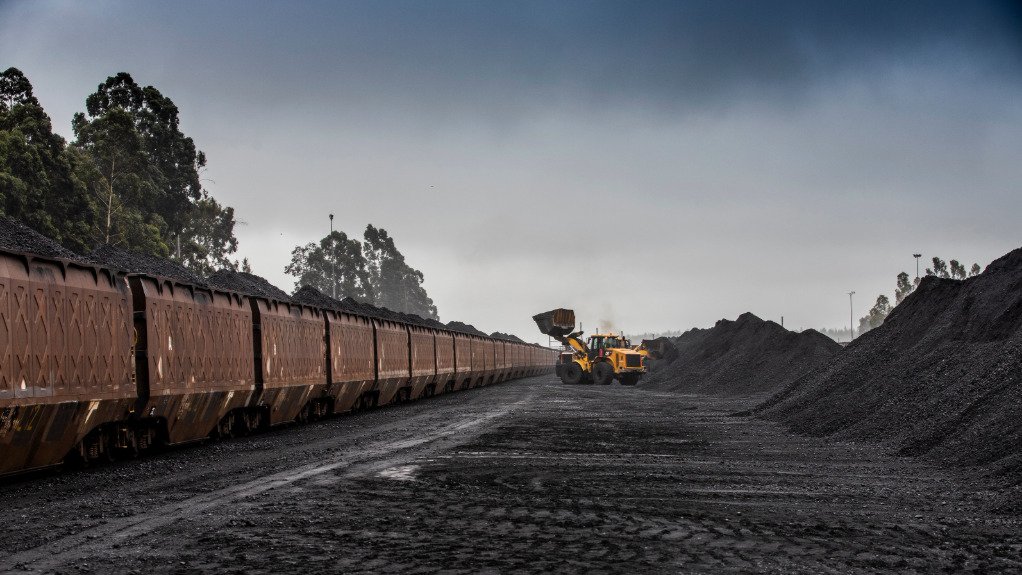 The image depicts a ADT in a coal field