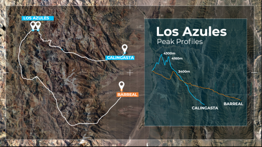 Location map of the Los Azules copper project