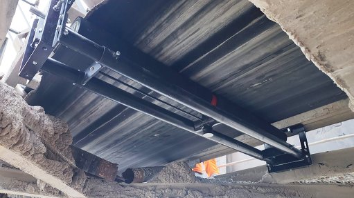 Image of the underside of a conveyor belt