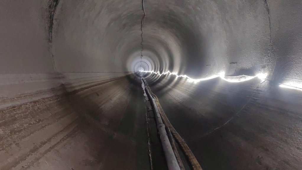 An image of the LHWP tunnel before Nanoflake tech application