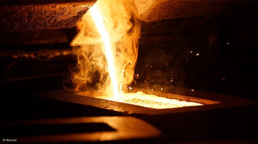 A gold pour