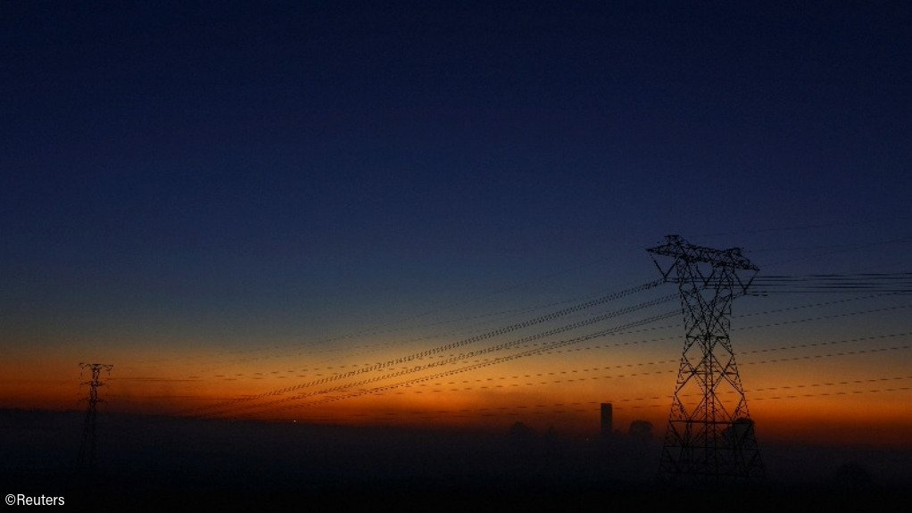 Power lines in Johannesburg