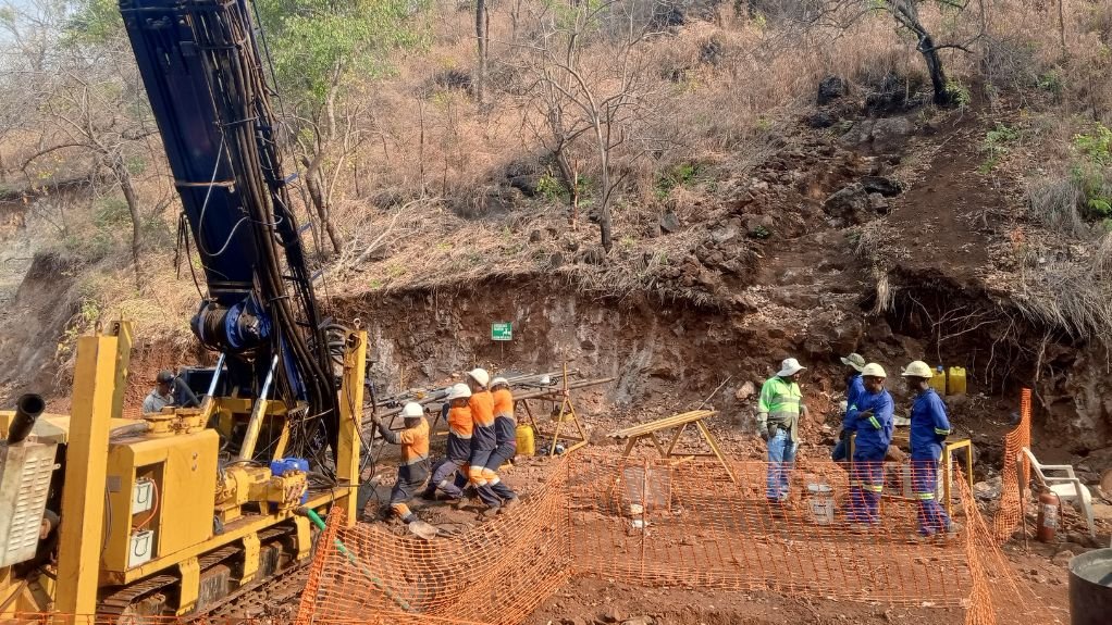 An image of drilling at Altona Rare Earths Monte Muambe projects