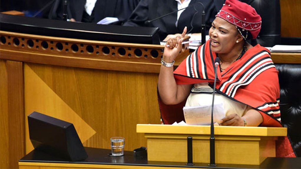 Minister of Water and Sanitation Pemmy Majodina