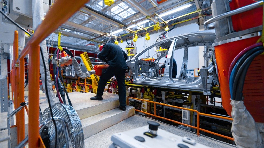 An image of a automotive assembly line