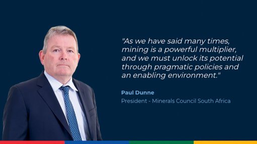 Minerals Council South Africa President Paul Dunne.