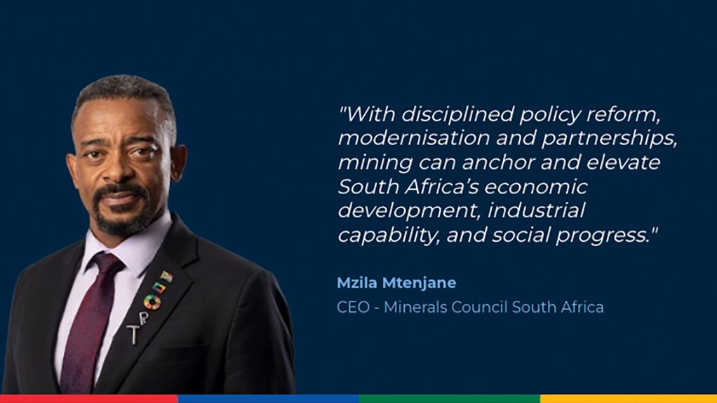 Minerals Council South Africa CEO Mzila Mthenjane.