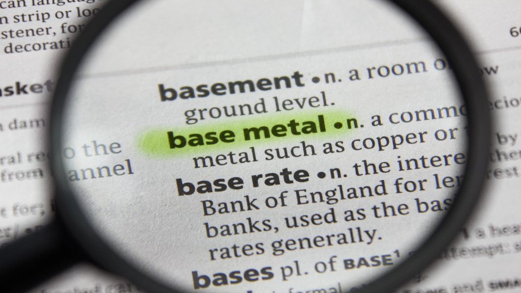 Image of dictionary definition of base metals