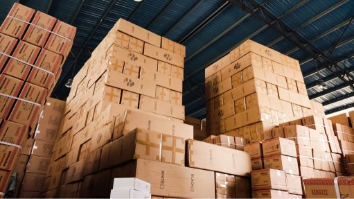 Stacks of boxes with good
