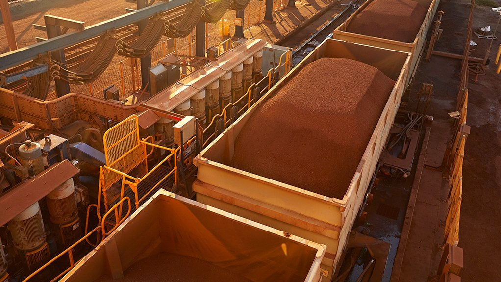 Fortsecue iron-ore in rail wagons