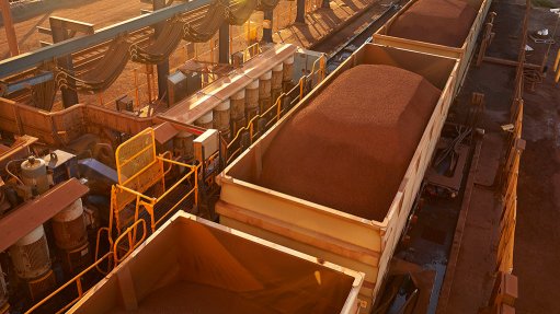 Fortsecue iron-ore in rail wagons