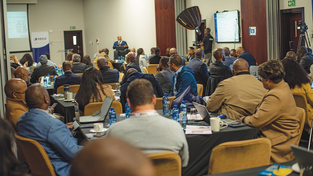 RBIDZ Executive Manager: Business Development & Support- Simthembile Mapu sharing an overview of RBIDZ investment pipeline and reinforcing commitment to enabling business growth