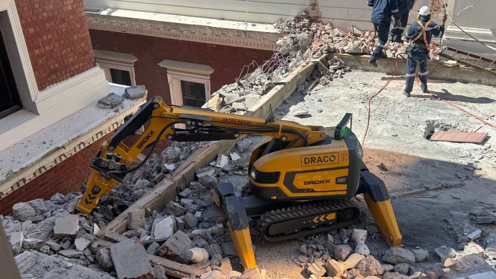 An image of demolition prior to reconstruction