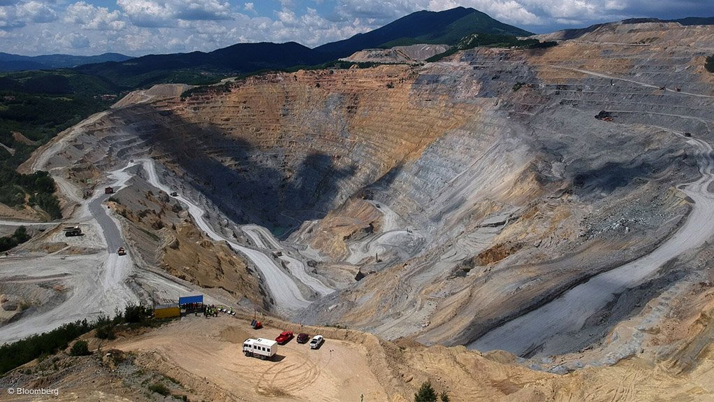 An openpit mine operated by Zijin Mining Group