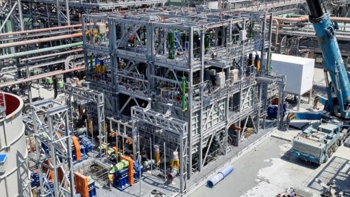 An image of steel construction in progress