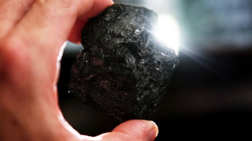 Coal ore in hand