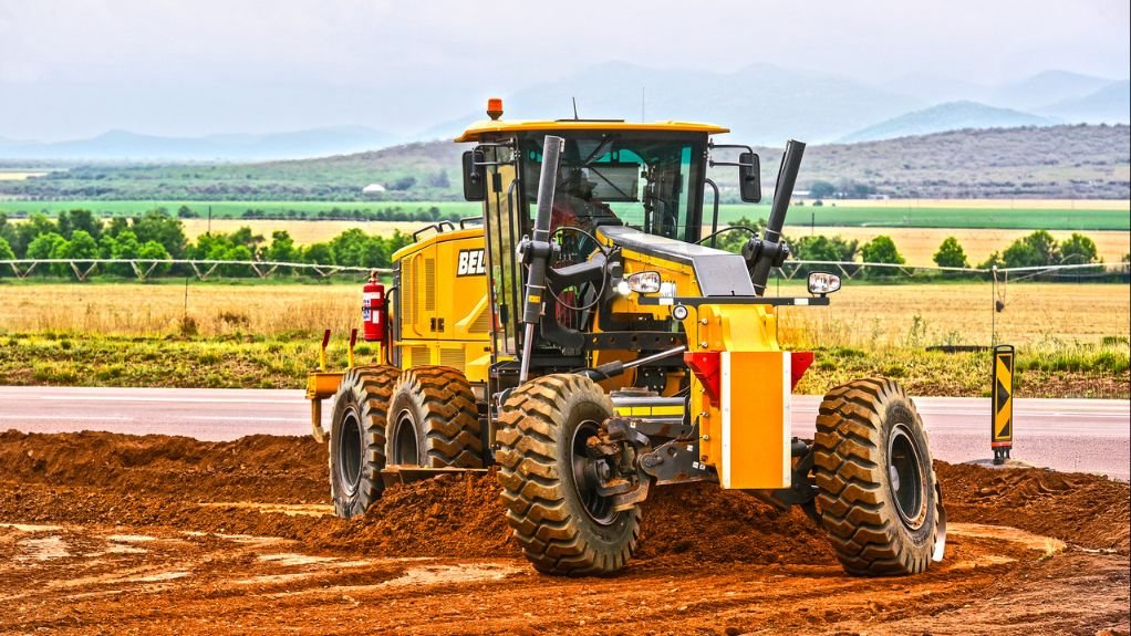 a motor grader 