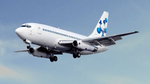 The above image depicts a Sasol aircraft mid flight