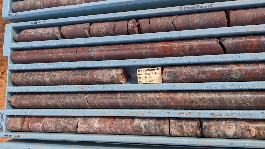 DRILL CORE FROM THE ELIZABETH CREEK PROJECT
