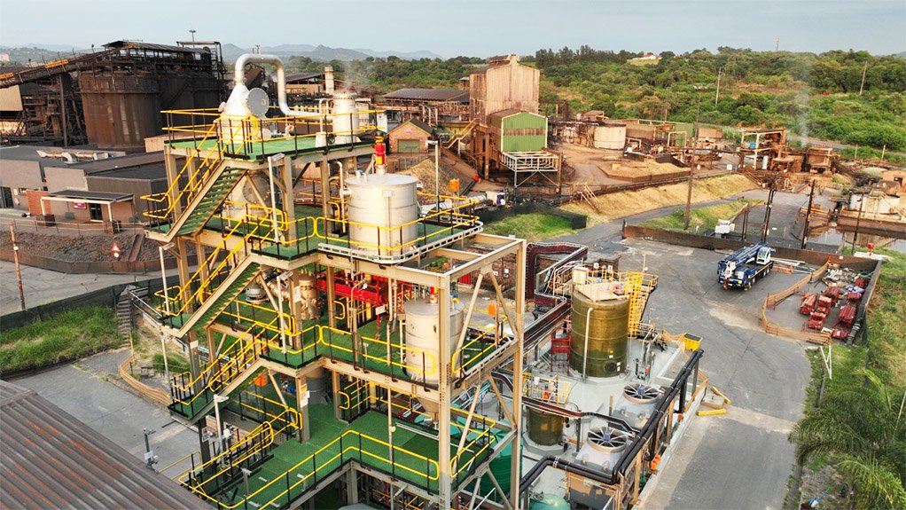 Battery-grade high-purity manganese sulphate monohydrate (HPMSM) plant in Mbombela.