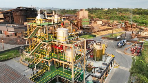 Battery-grade high-purity manganese sulphate monohydrate (HPMSM) plant in Mbombela.