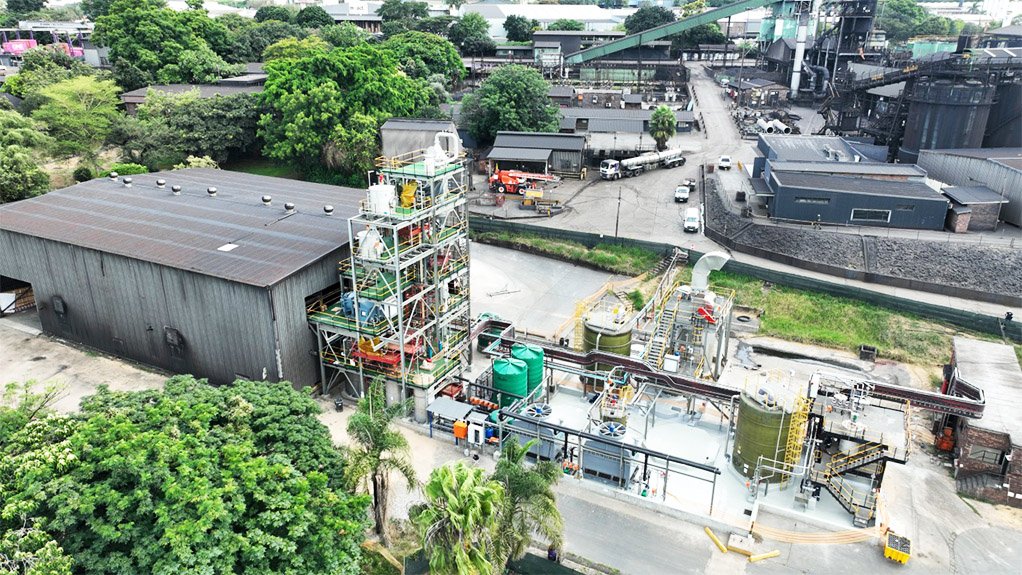 Battery-grade high-purity manganese sulphate monohydrate (HPMSM) plant in Mbombela.