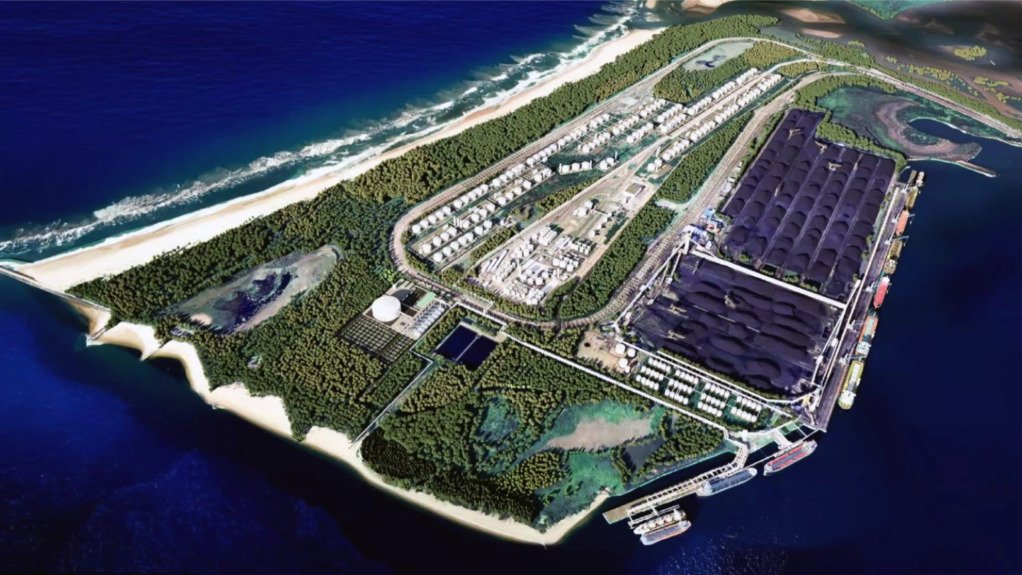 A rendering of the proposed Zululand Energy Terminal