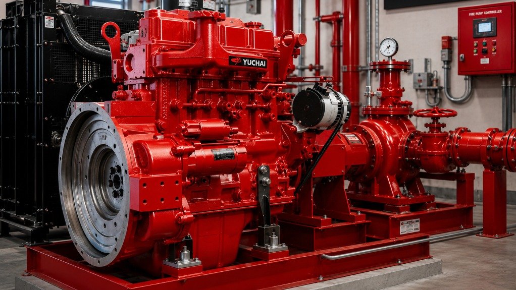 An image of a Yuchai water pump engine