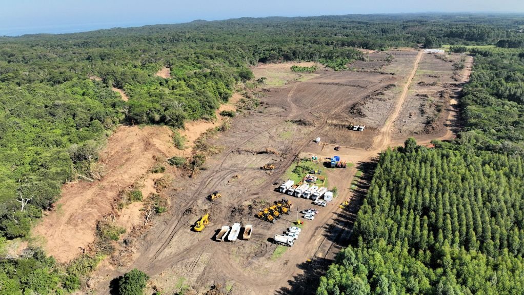 The above image depicts an aerial shot of the Zulti South project in progress 