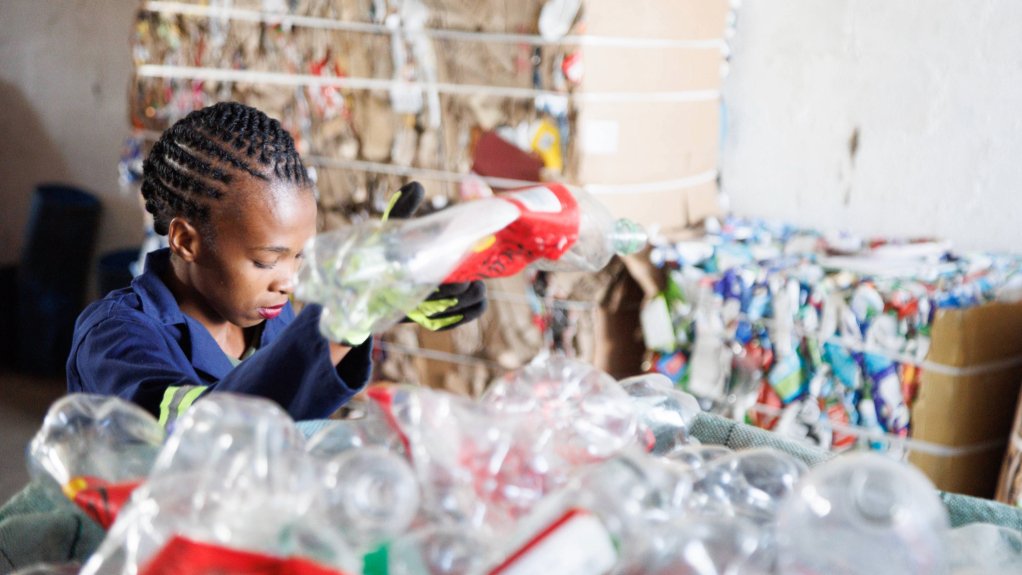 An image of PET bottles recycling 