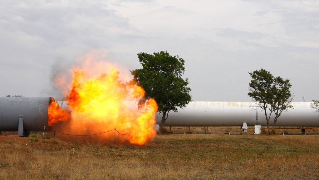 An explosion on the facility grounds 